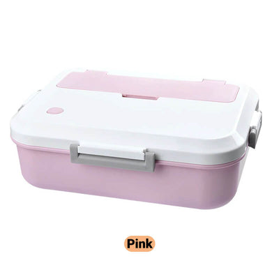 pink simple plastic lunch box for adults and kids