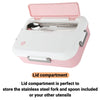 simple plastic lunch box for adults and kids with lid compartment