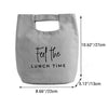 stylish canvas lunch bag for women dimensions