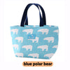blue women lunch tote bag