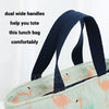 fashionable women lunch tote bag with dual wide handles