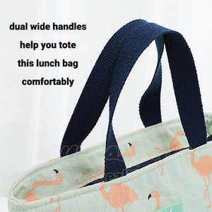 fashionable women lunch tote bag with dual wide handles