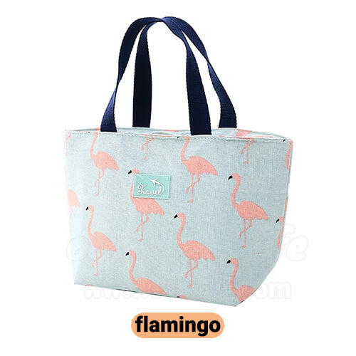 flamingo lunch tote bag for women