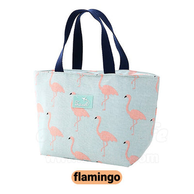 flamingo lunch tote bag for women
