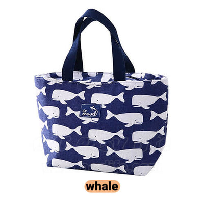 navy blue lunch tote bag for women