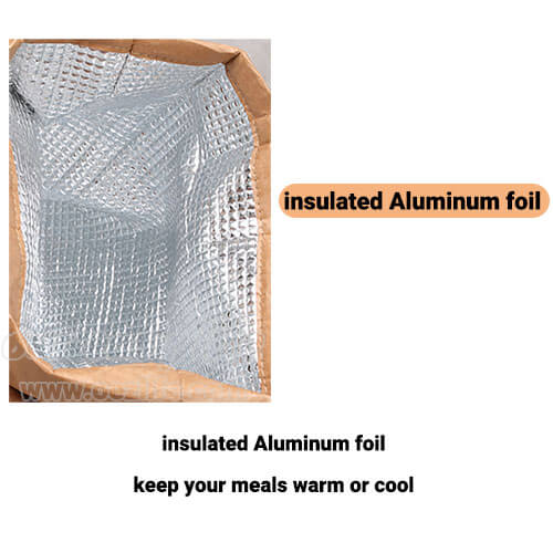 reusable insulated brown craft paper lunch bag keep lunch warm or cold