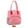 red stylish insulated large lunch bag purse for women