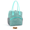 teal stylish insulated large women lunch bag purse