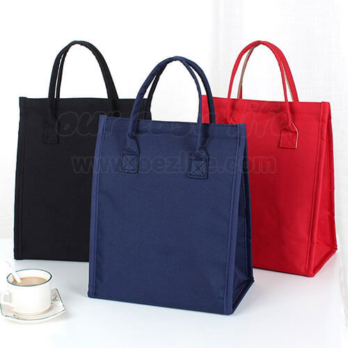 designer insulated women lunch bags purse for work display