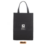 black stylish large foldable lunch tote bag for women men to work