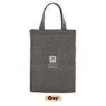 gray stylish large foldable lunch tote bag for women men to work