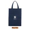 navy blue stylish large foldable lunch tote bag for women men to work
