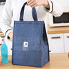 navy blue stylish large foldable lunch tote bag for women men to work display