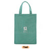 teal stylish large foldable lunch tote bag for women men to work