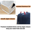 insulated lunch bag tote for women to work simple design with zipper pocket keep lunch warm or cold