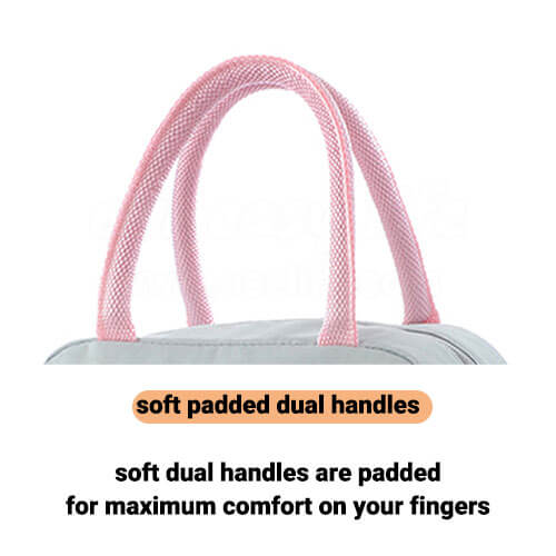 insulated lunch tote bag for women to work simple design with zipper pocket soft dual handles