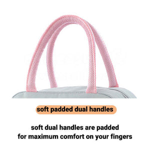 insulated lunch tote bag for women to work simple design with zipper pocket soft dual handles