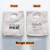 Reusable Organic Cotton Canvas Stylish Lunch Tote Bags-color-beige meal