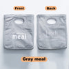 Reusable Organic Cotton Canvas Stylish Lunch Tote Bags-color-gray meal