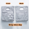 Reusable Organic Cotton Canvas Stylish Lunch Tote Bags-color-gray nice day