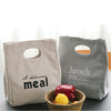 Reusable Organic Cotton Canvas Stylish Lunch Tote Bags-display on the table with vegetable
