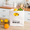 Reusable Organic Cotton Canvas Stylish Lunch Tote Bags-display with fruits