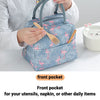 insulated cute lunch tote for women girls with front pocket