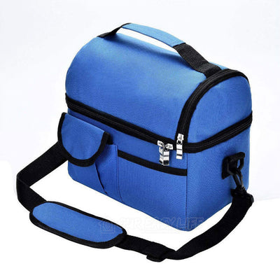8L Large Capacity Thermal Insulated Lunch Cooler Bags for Women and Men-color-blue