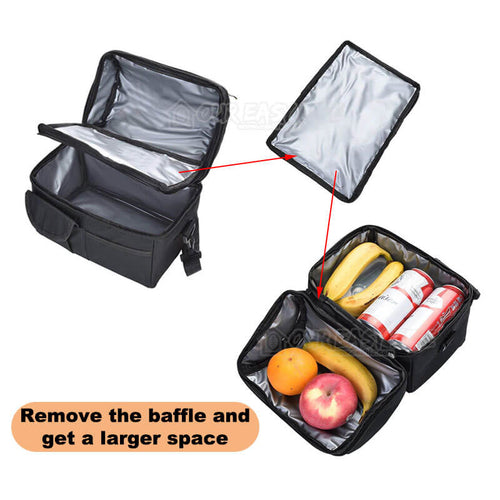 8L Insulated Lunch Box Tote Men Women Travel Hot Cold Food Cooler Thermal  Bag