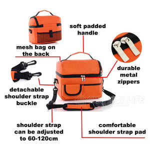 8L Large Capacity Thermal Insulated Lunch Cooler Bags for Women and Men-display the structure
