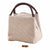 beige portable insulated lunch tote bag for women to work zipper