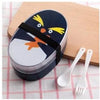 Cute Plastic Bento Lunch Boxes for Kids, Double Decker, 700ml