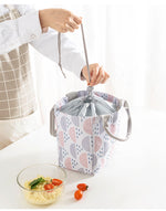 Portable Drawstring Closure Lunch Bag
