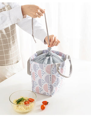 Portable Drawstring Closure Lunch Bag