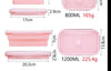 Rectangle Silicone Bento Lunch Boxes for Adults and Kids, Collapsible, Microwavable