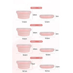 Round Silicone Bento Lunch Boxes for Adults and Kids, Collapsible, Microwavable
