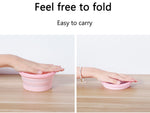 Round Silicone Bento Lunch Boxes for Adults and Kids, Collapsible, Microwavable