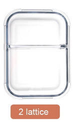 Glass Compartment Bento Lunch Boxes for Adults and Kids, Microwavable, Korean Style