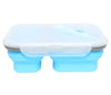2 Compartments Silicone Bento Lunch Boxes for Adults and Kids