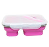 2 Compartments Silicone Bento Lunch Boxes for Adults and Kids