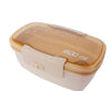 Double Decker Bento Lunch Boxes for Adults and kids, Wheat Straw, 800ml