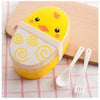 Cute Plastic Bento Lunch Boxes for Kids, Double Decker, 700ml