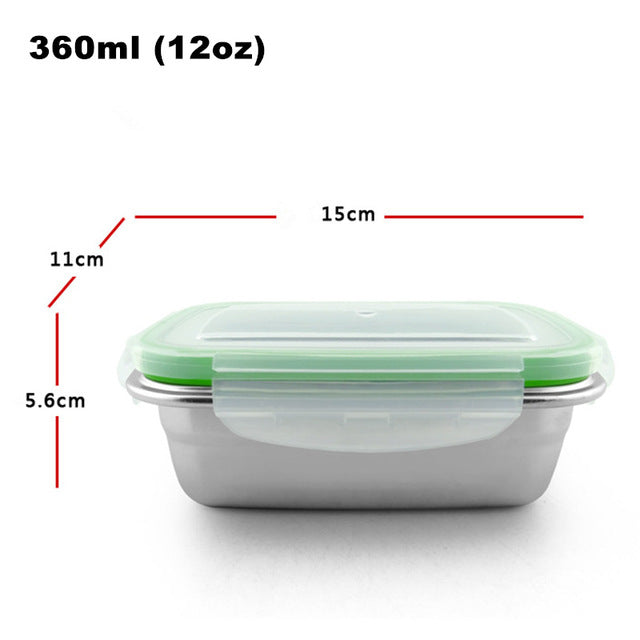 Stainless Steel Bento Lunch Boxes  for Adults and Kids, 4 Size
