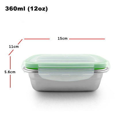 Stainless Steel Bento Lunch Boxes  for Adults and Kids, 4 Size