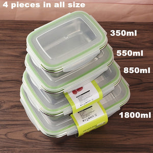 Stainless Steel Bento Lunch Boxes  for Adults and Kids, 4 Size
