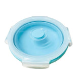 Round Silicone Bento Lunch Boxes for Adults and Kids, Collapsible, Microwavable