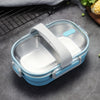 2 Compartments Stainless Steel Bento Lunch Boxes for Adults and Kids