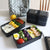 Double Decker Bento Lunch Boxes for Adults and Kids,  Black, Japanese Style
