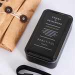 Double Decker Bento Lunch Boxes for Adults and Kids,  Black, Japanese Style