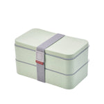 Double Decker Bento Lunch Boxes for Adults and kids, Wheat Straw, 1200ml
